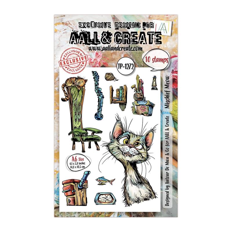 Aall & Create Clear Stamp Set #1272 - Mischief Meow