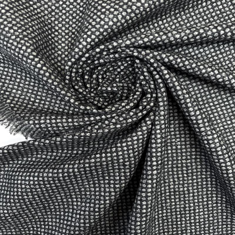 Wool Shades White Black Fabric