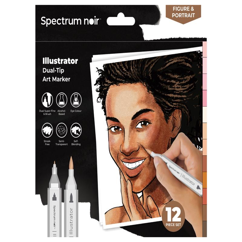 Spectrum Noir-Illustrator 12pc-Figure & Portrait