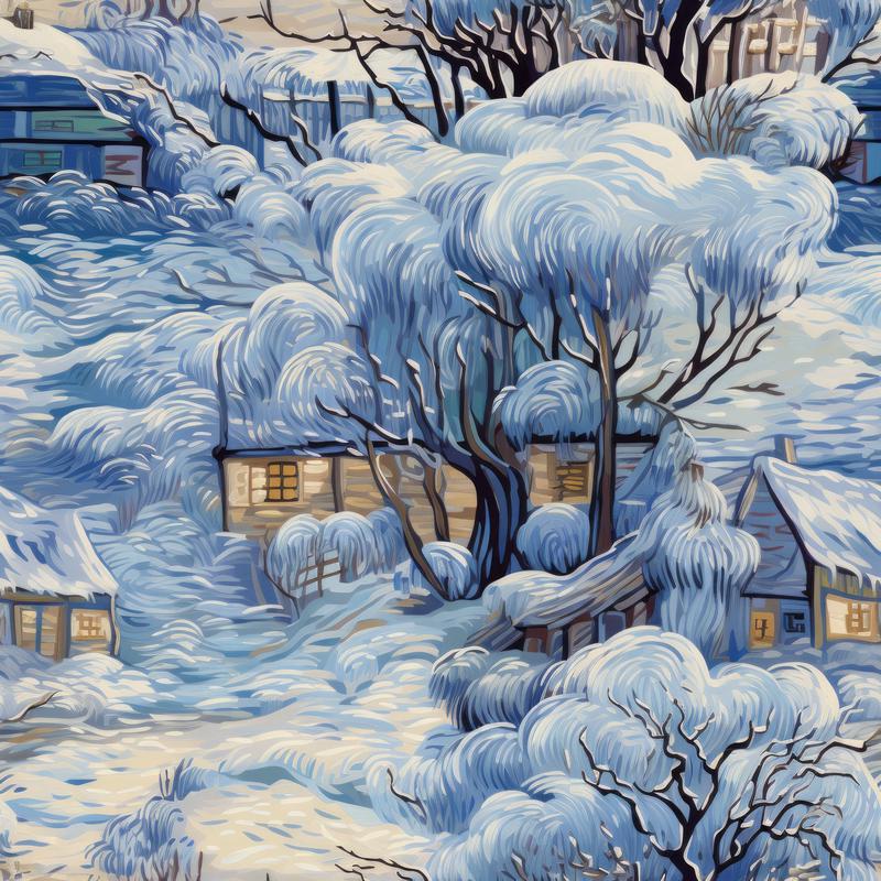 Winter Under the Dawn Pattern 15 Quilting Cotton Fabric