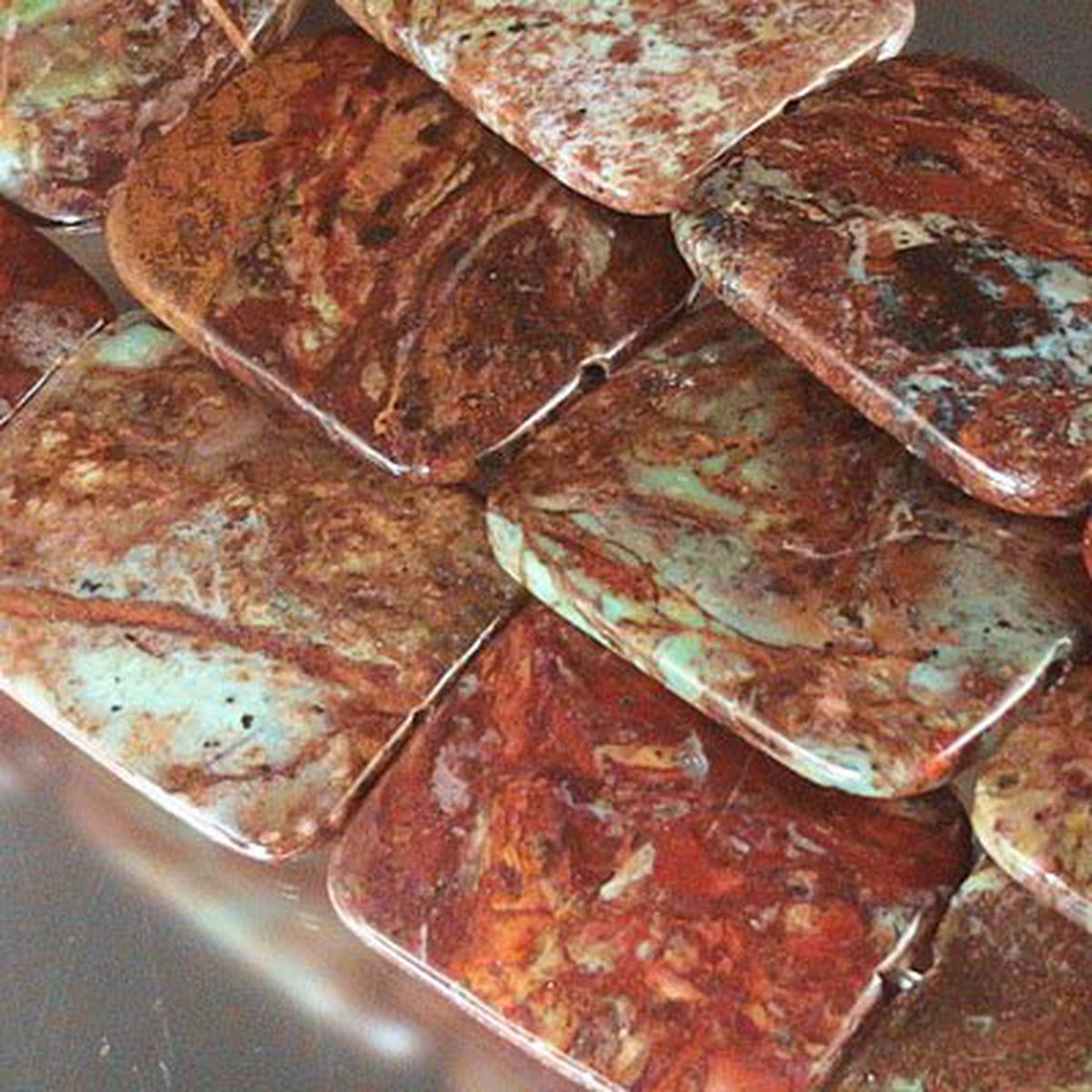 30 x 40 mm Rectangle - Rainbow Agate 4pcs