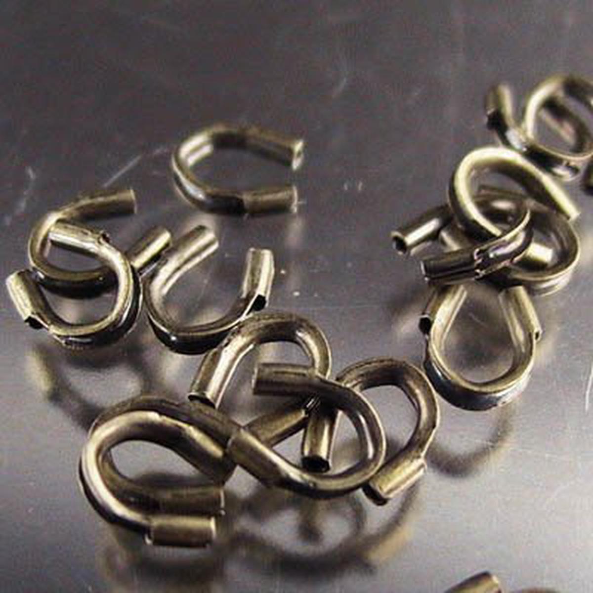 Wire Guardian -  for Beading Wire up to .019in - Antiqued Gold (100)