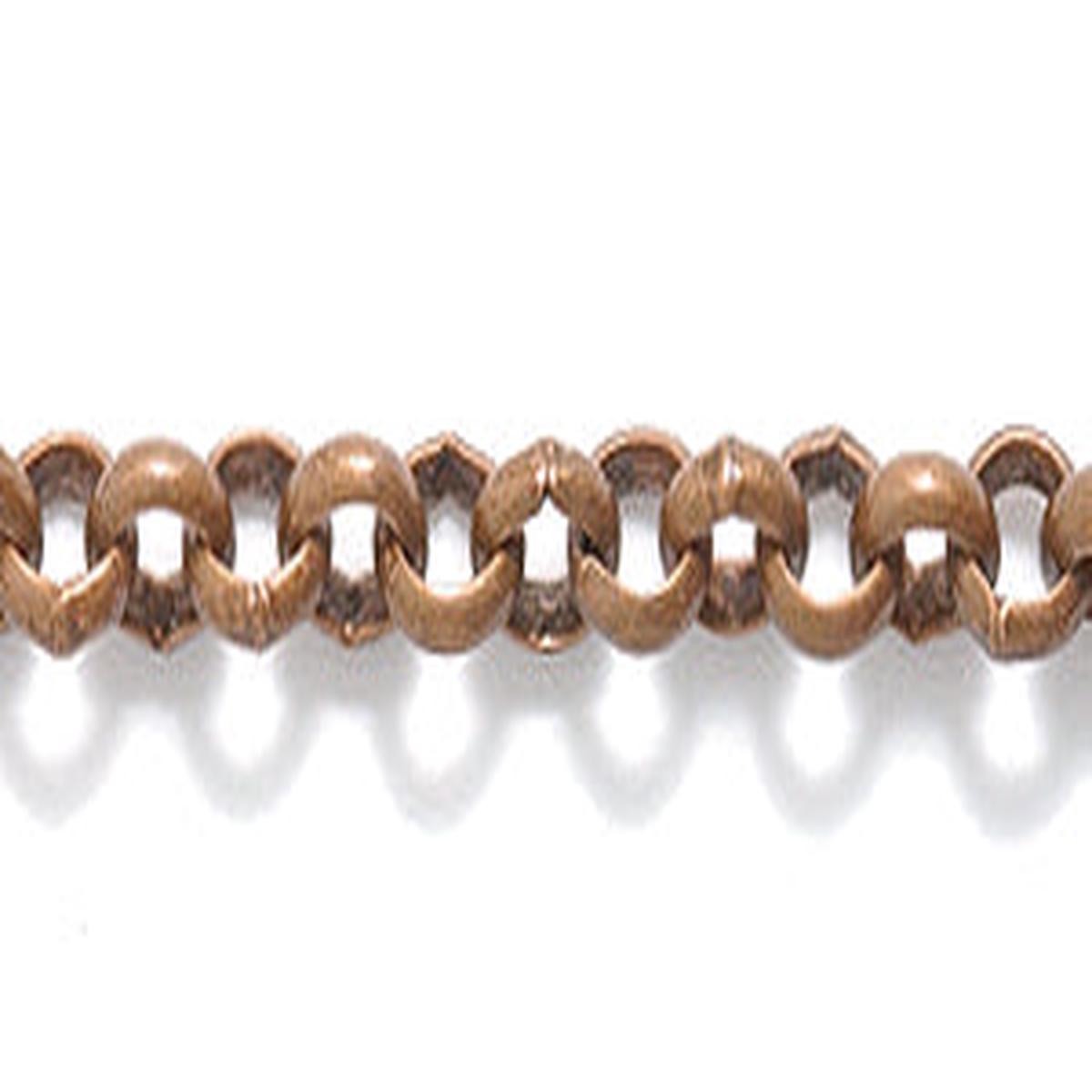 88CX857: Chain 3mm Rolo ANT CPPR 1FT