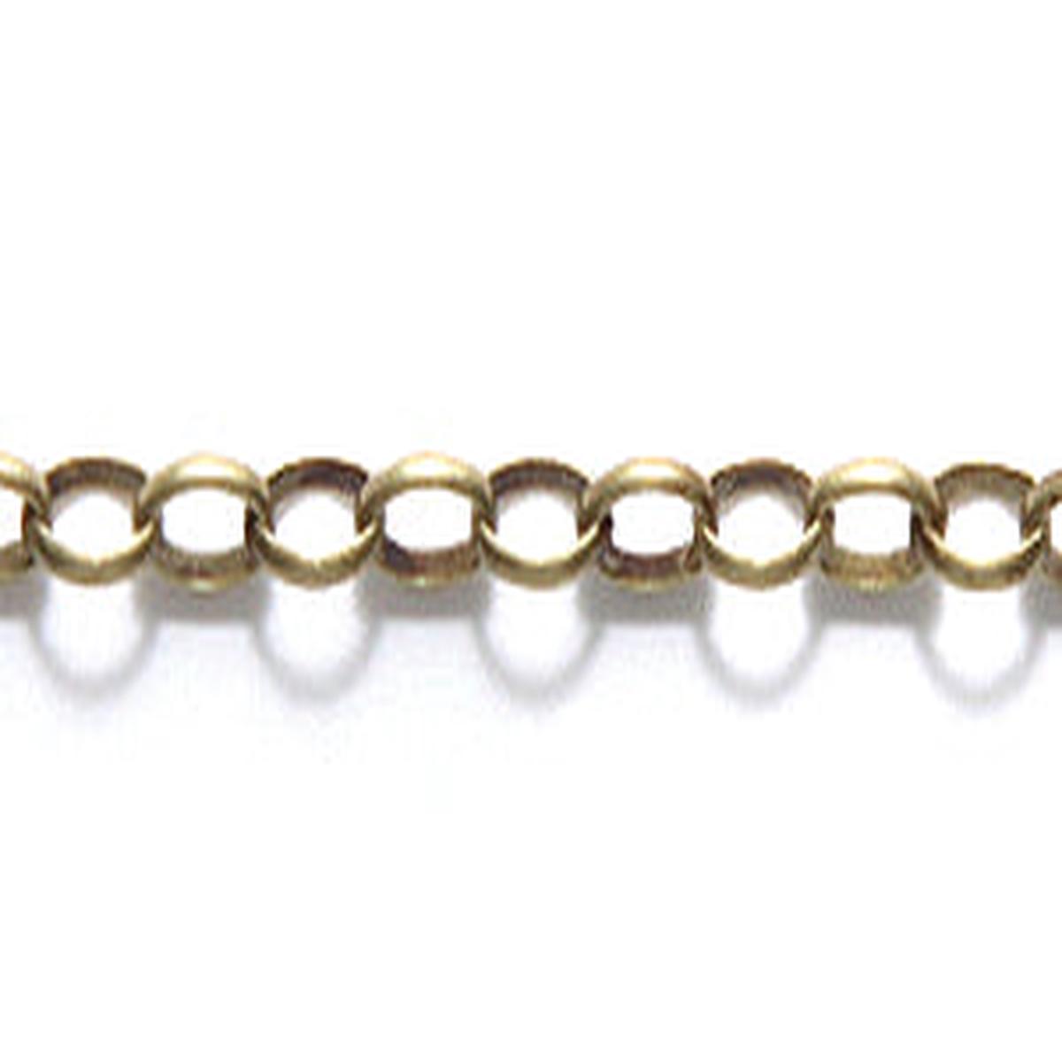 CX910-AB: Chain Oval Rolo 2.5x3.5mm ANT Brass 1FT