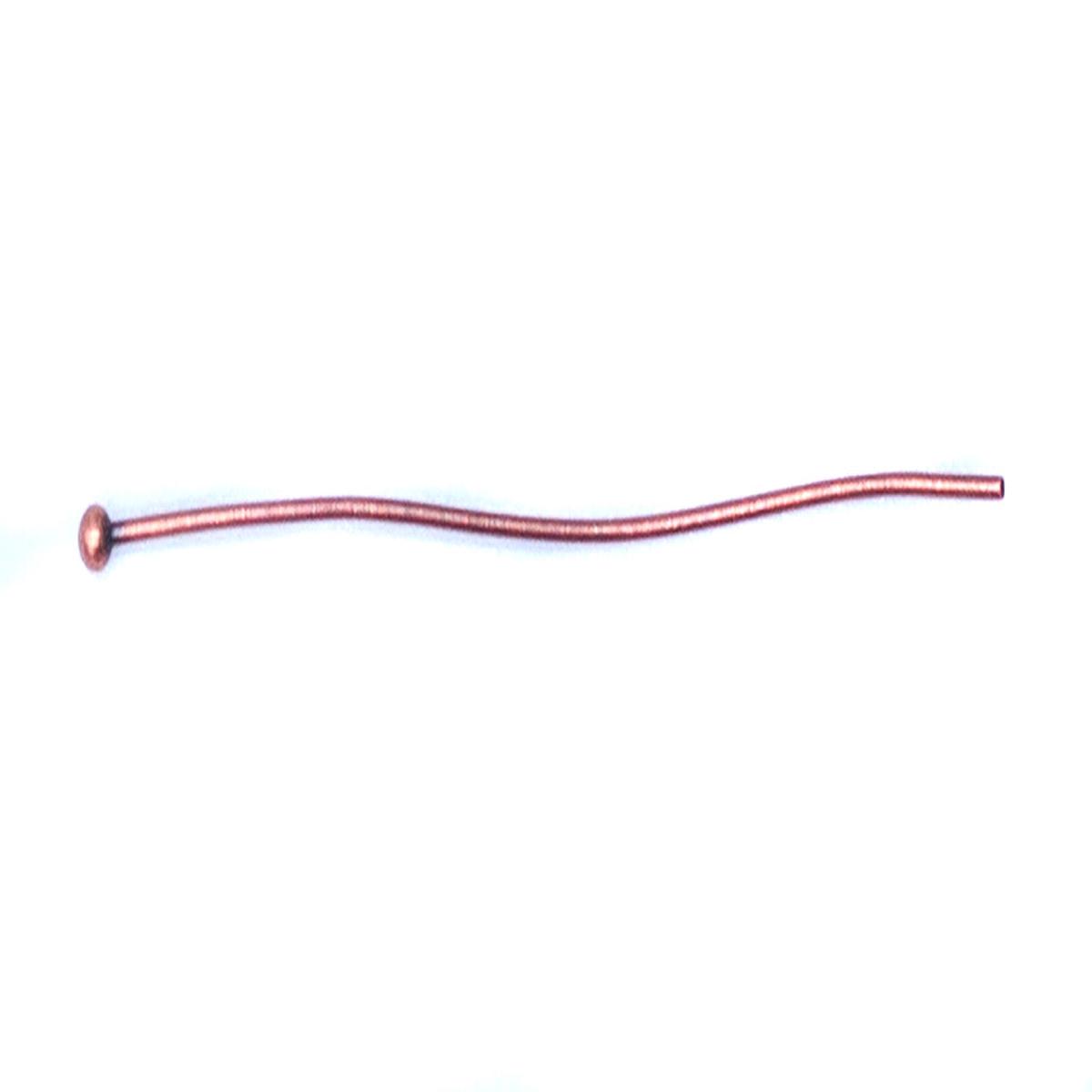 40FI61-AC: Headpin Ball Ant Copper 40mm 50 Pieces