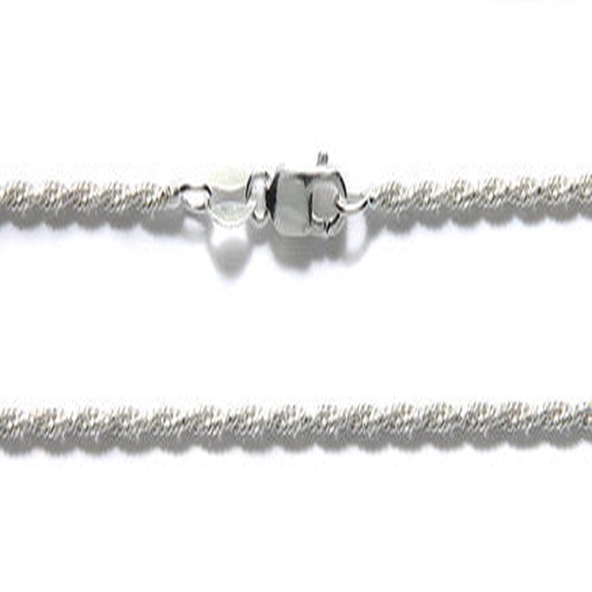 CX133-SS20: SS Necklace Diamond Twist Curb 1.5mm 20
