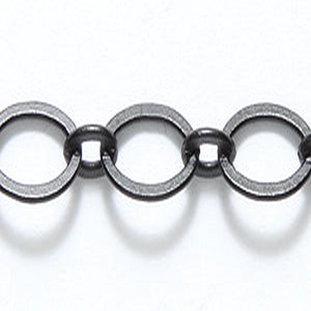09CX109: Chain Flat Oval 5x9mm Matte Black 1FT