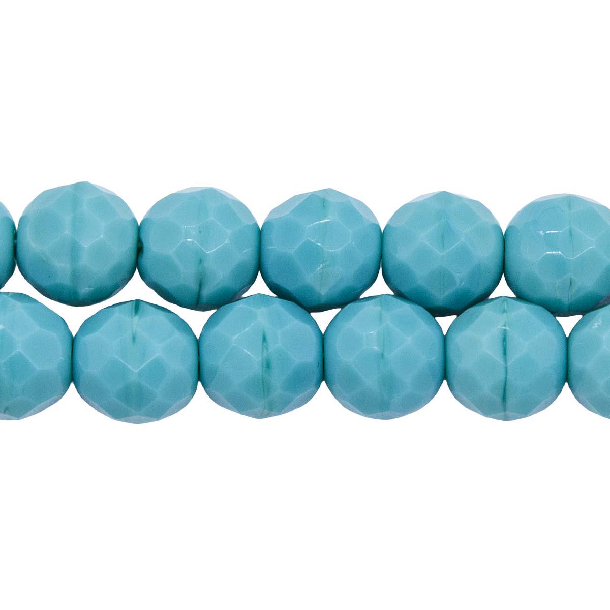 10FC185: CZ FACET RD Turquoise Green 10mm-150PC