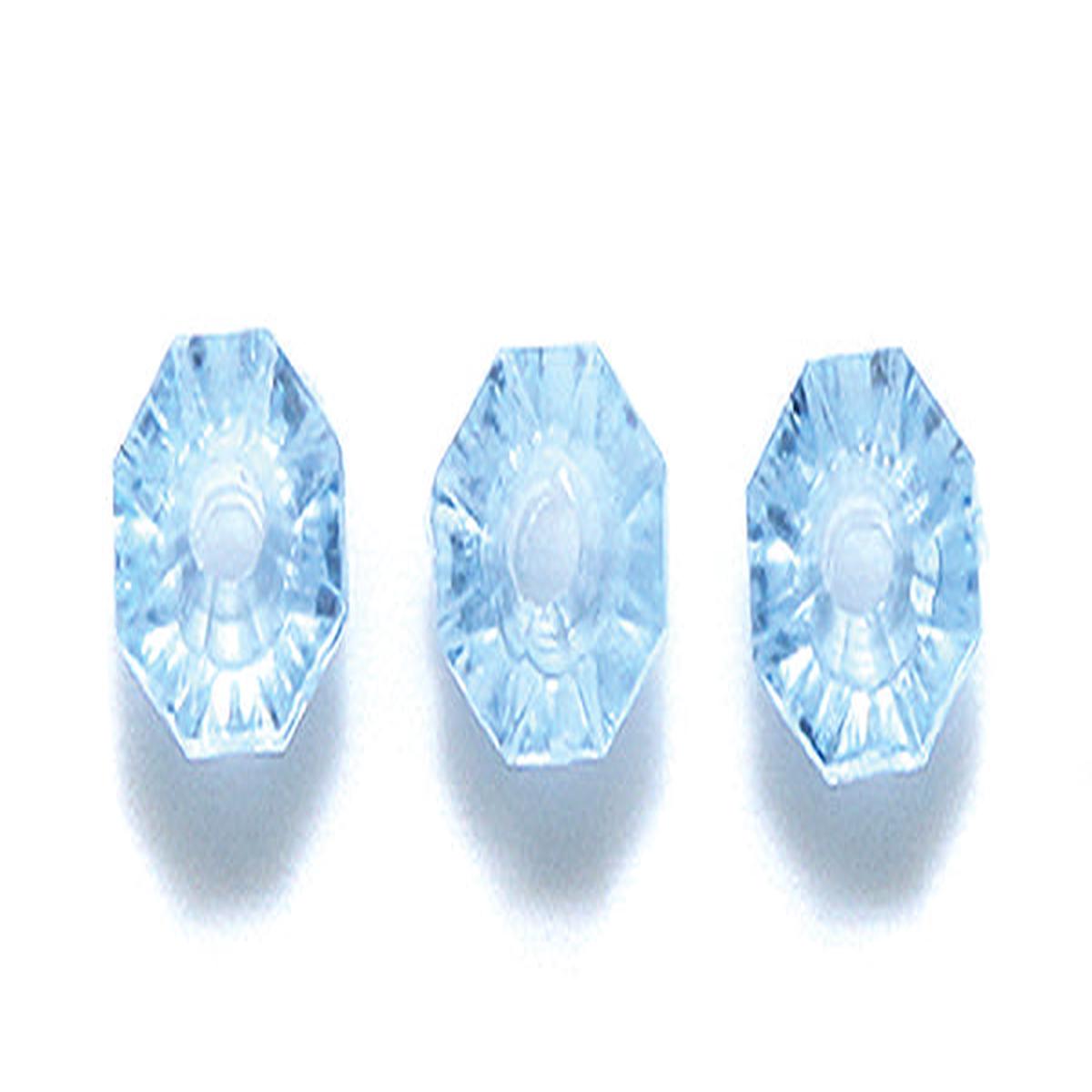 6PD272: Plastic Rondell Light Sapphire 6mm 144 Piece