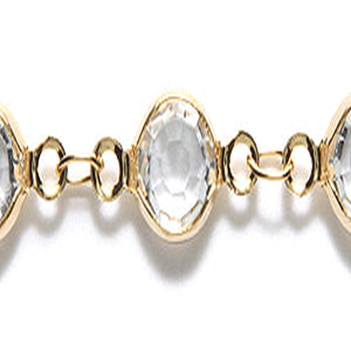 CX154-G: CRY Bezel Chain 6x6.7mm Gold 6