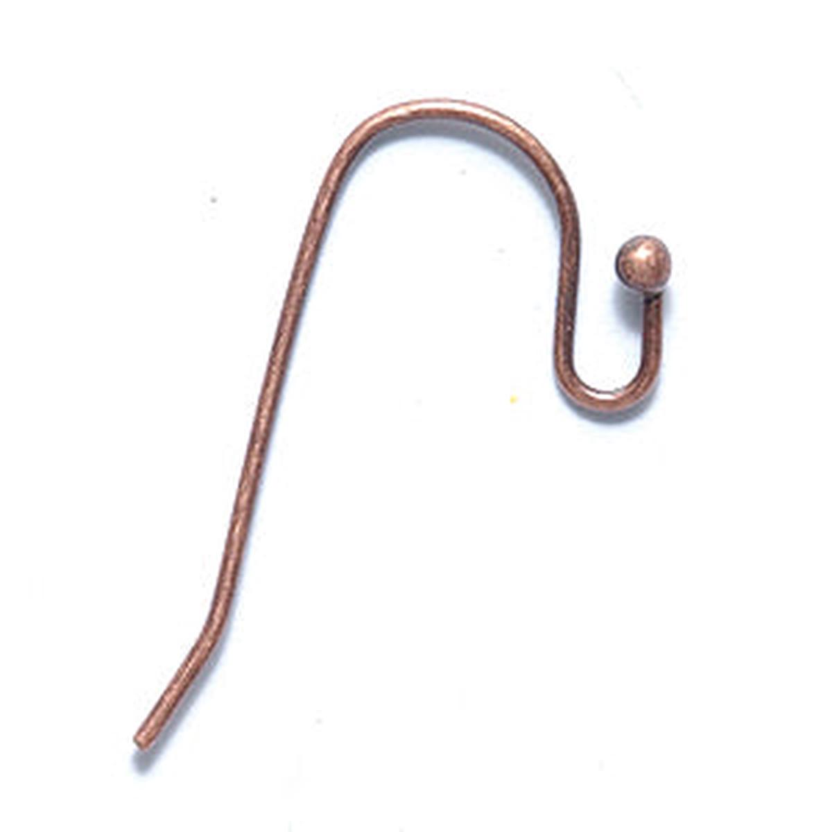 FI45-AC: Ear Wire Shepherds Ball ANT CPPR 21GA - 6PR