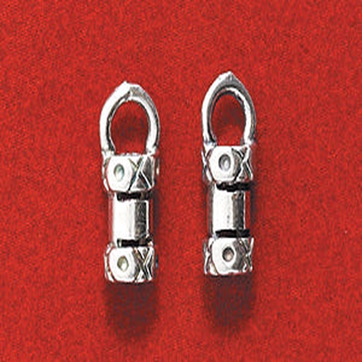 SS341-L: Ending Cap Crimp Loop Sterling Silver 2mm 1 Piece