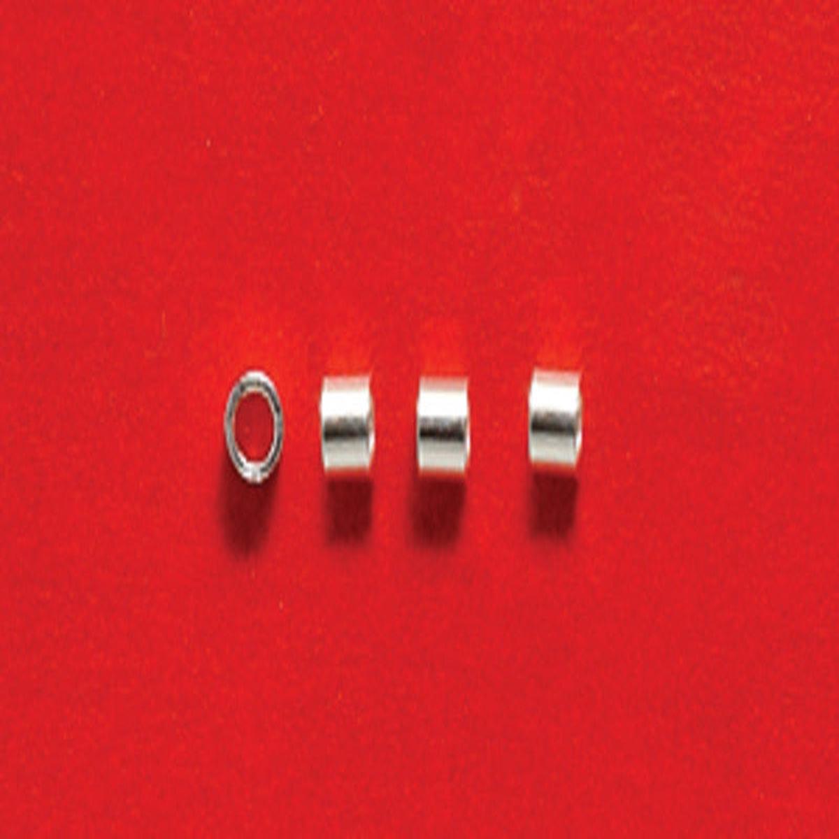 15FI163-SSR: Seamless Crimp Tube 1.5x2mm Sterling 1.2mm ID 50PPK