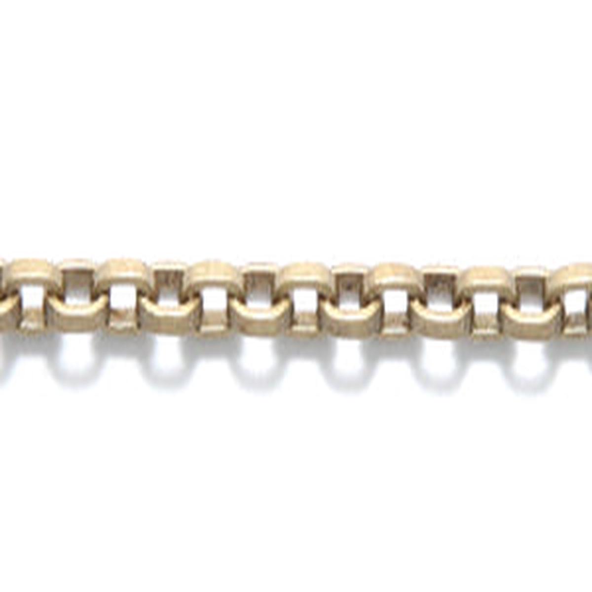 46CX1858: Chain Square Cable 2.2x3.5mm ANT Brass 1FT