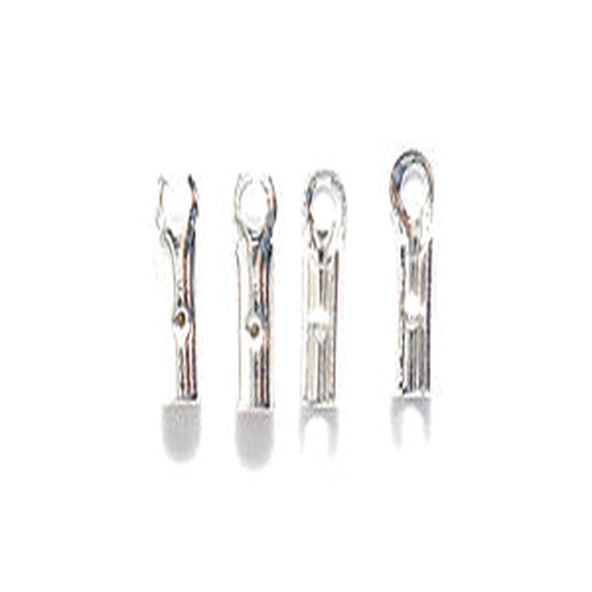 60FI812: Crimp Loop For Chain Bright Silver 1mm-24PC