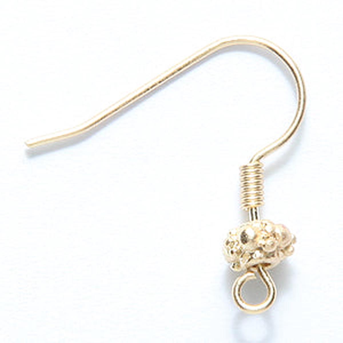 FI54-BHG: Earwire 5.5mm Bali Round SHG 20GA - 6PR
