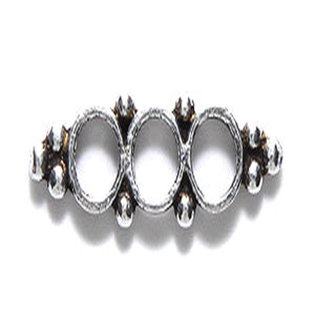 IN185-34: Spacer Bead 3-hole Sil 6x22mm-20PC