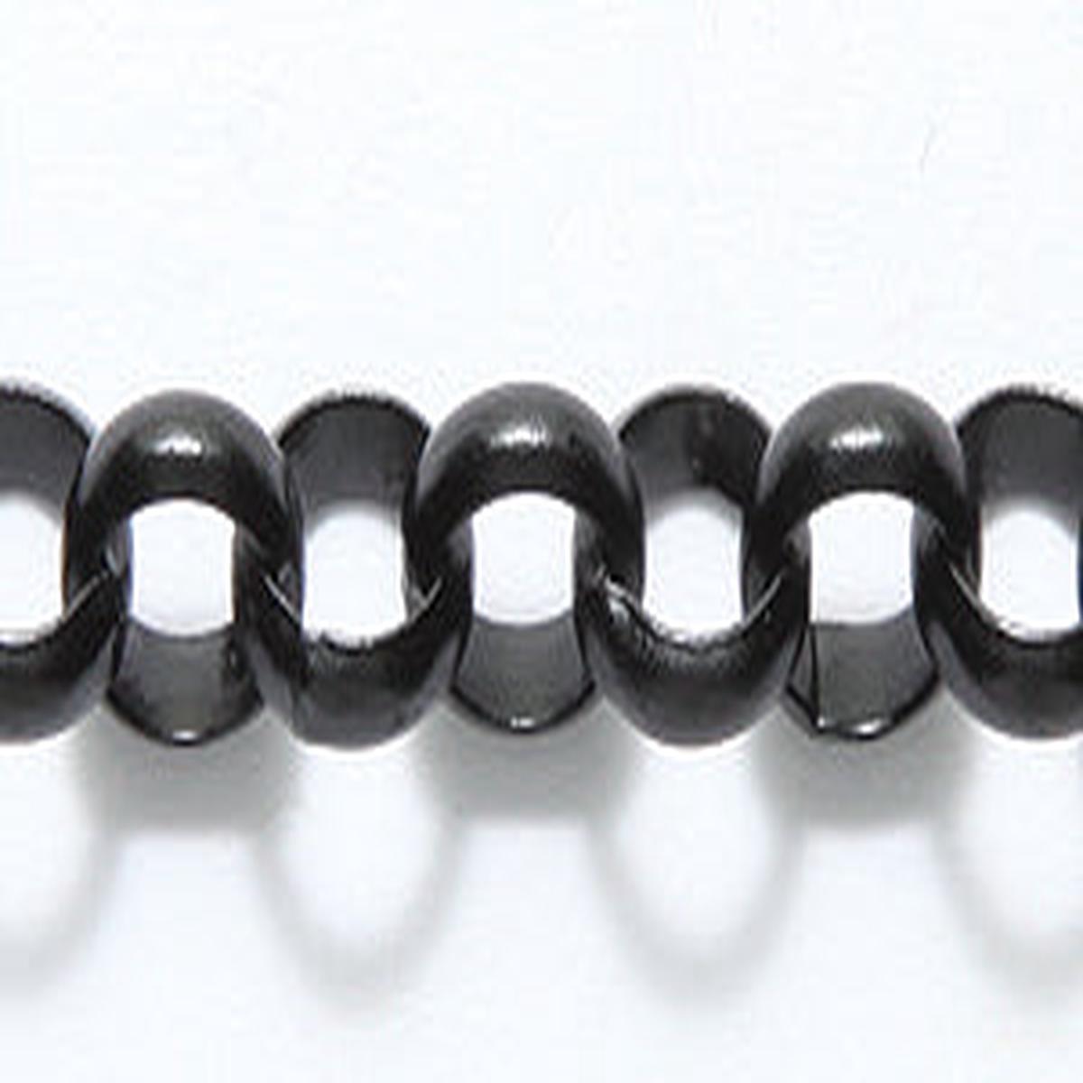 49CX3109: Chain 6mm Rolo LNK Matte Black 4mmID 1FT