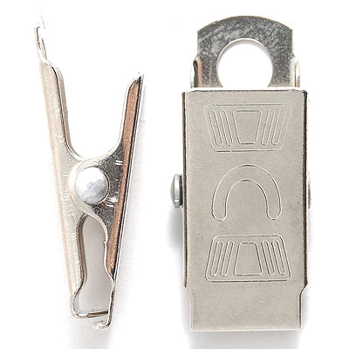 MS195: Badge Clip Nickel - 20 Pieces per package