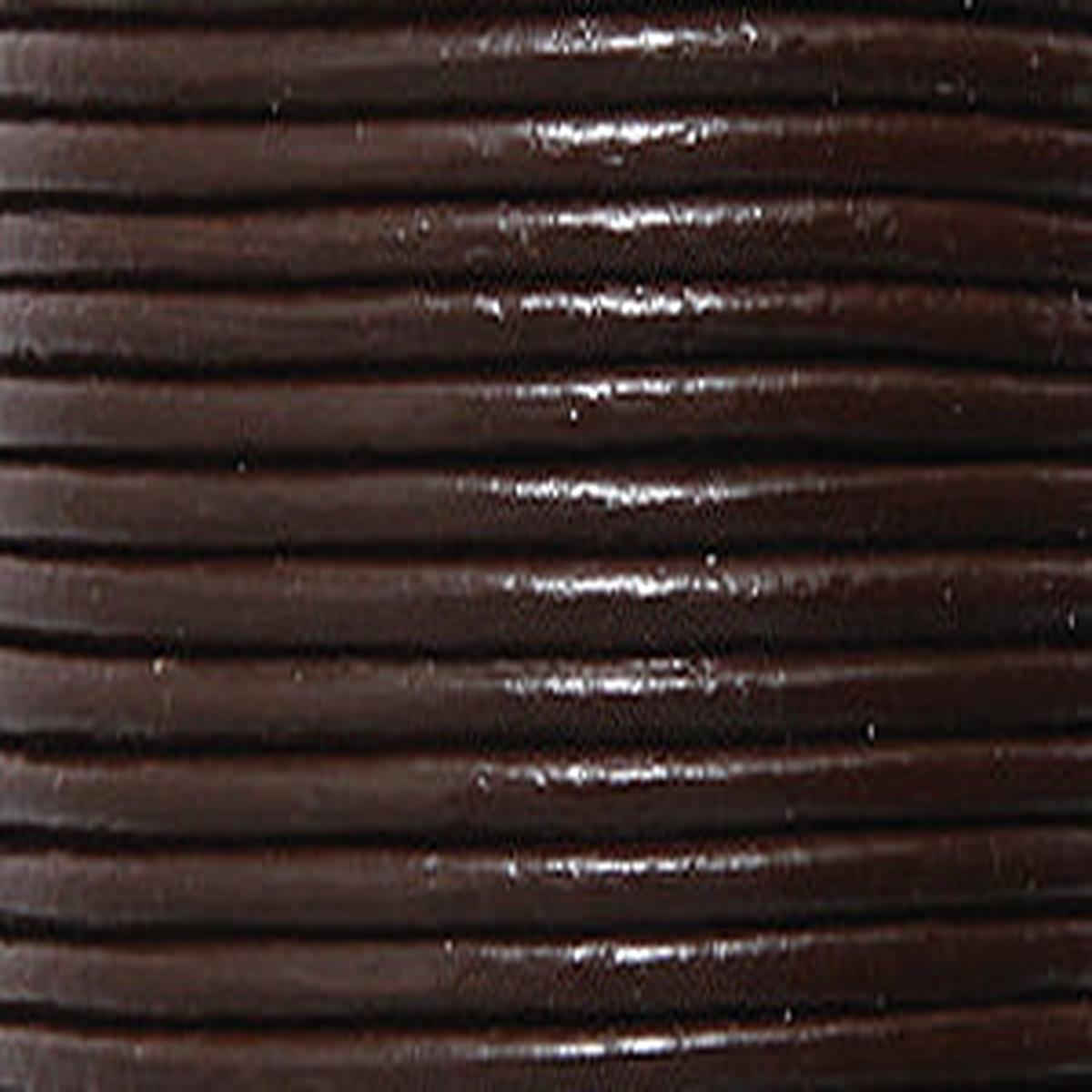 12LC158-5: Leather Cord DK Brown 1mm 5MTR