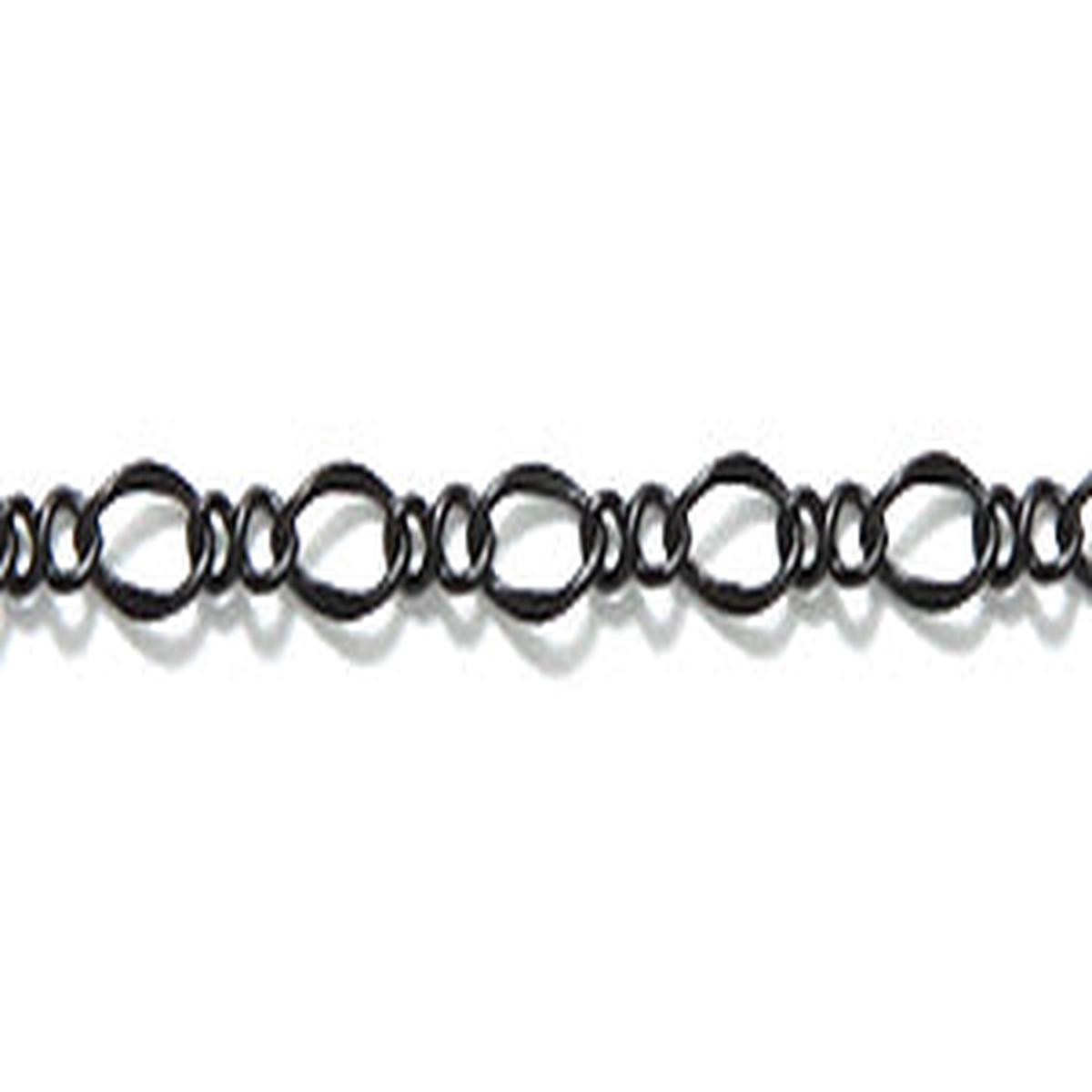 14CX1109: Chain Figaro 2.3mm Matte Black 1FT
