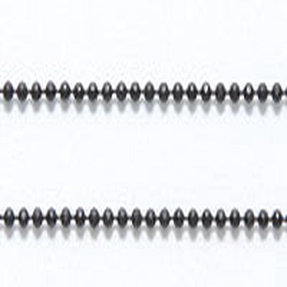 1CX1109-D: Ball Chain Diamond Cut 1mm Matte Black