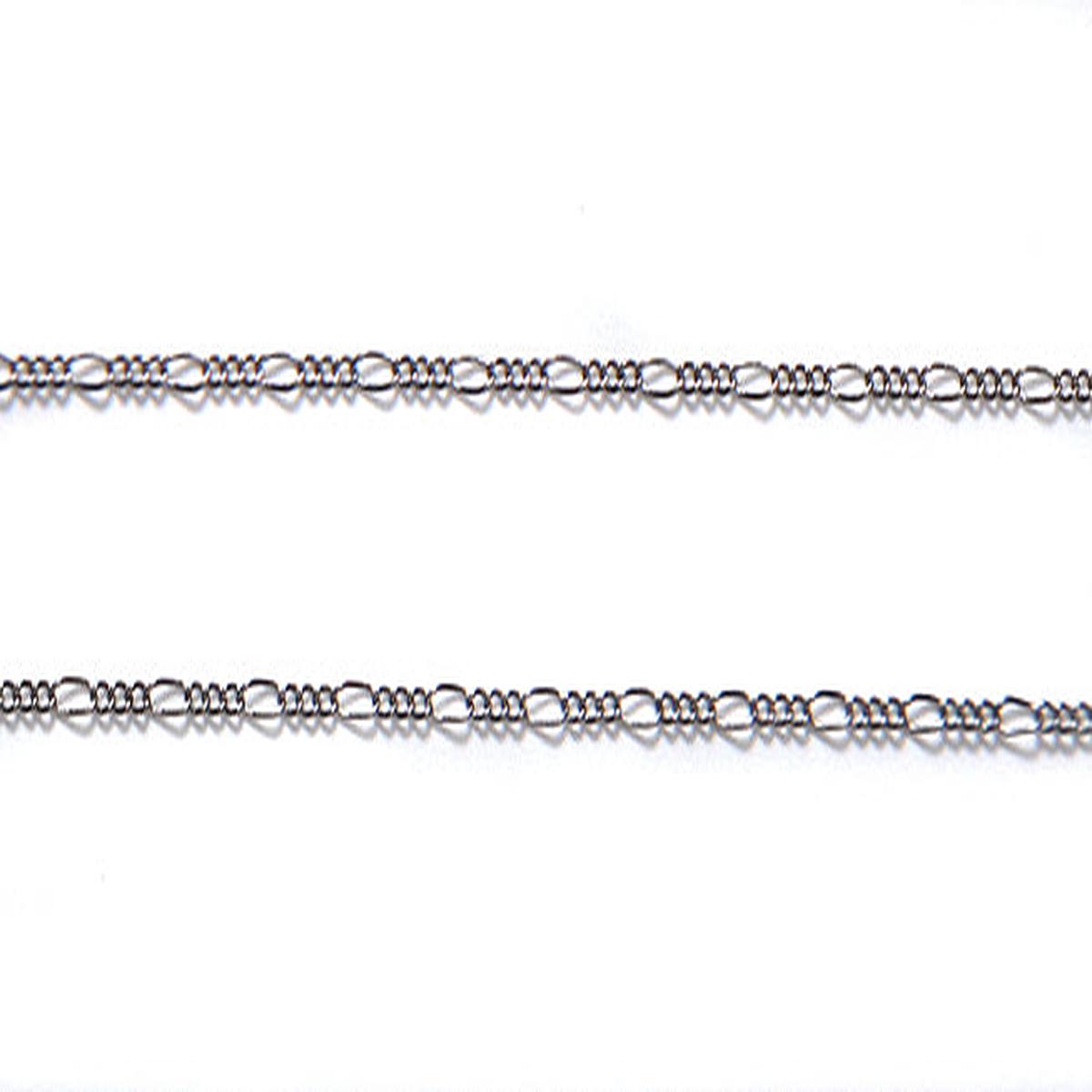 CX894-GM: Chain Extra Fine Figaro 1mm GNMTL 1FT