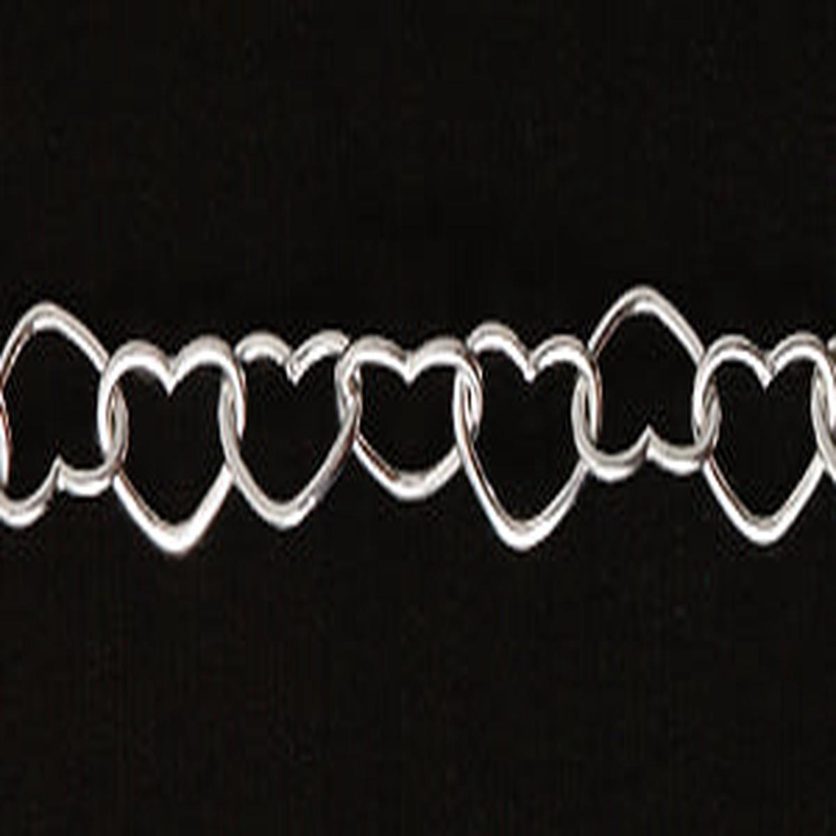 66CX810: Chain 050 Heart 4x5mm Sterling 6