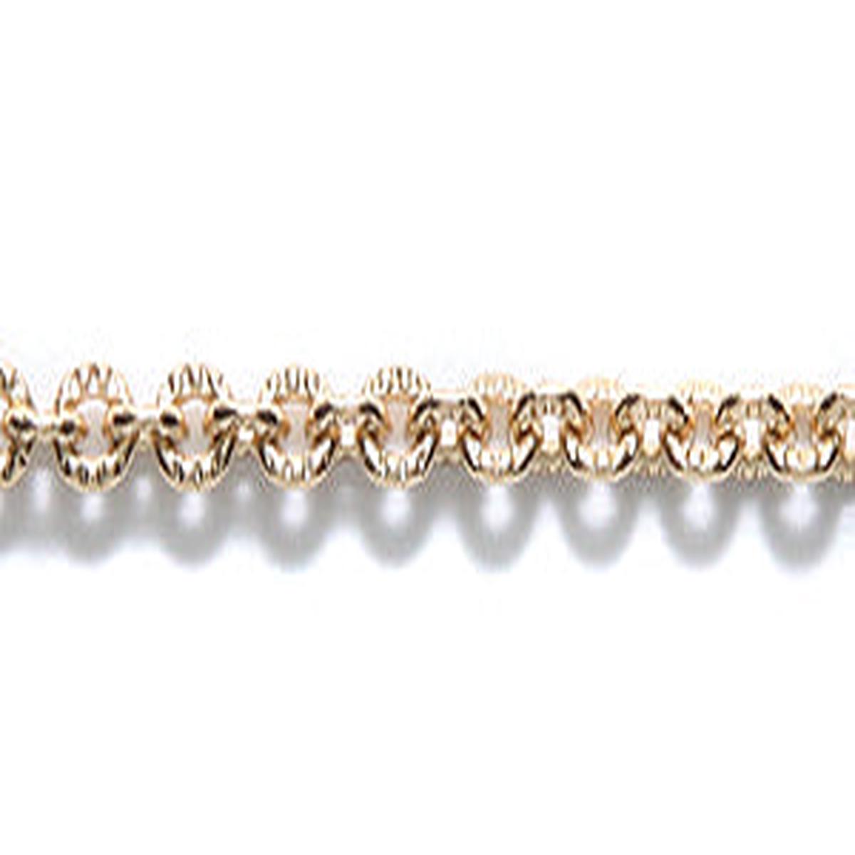 96CX2854: Chain Cable 2.7x2.8mm TEXTR Gold 1FT