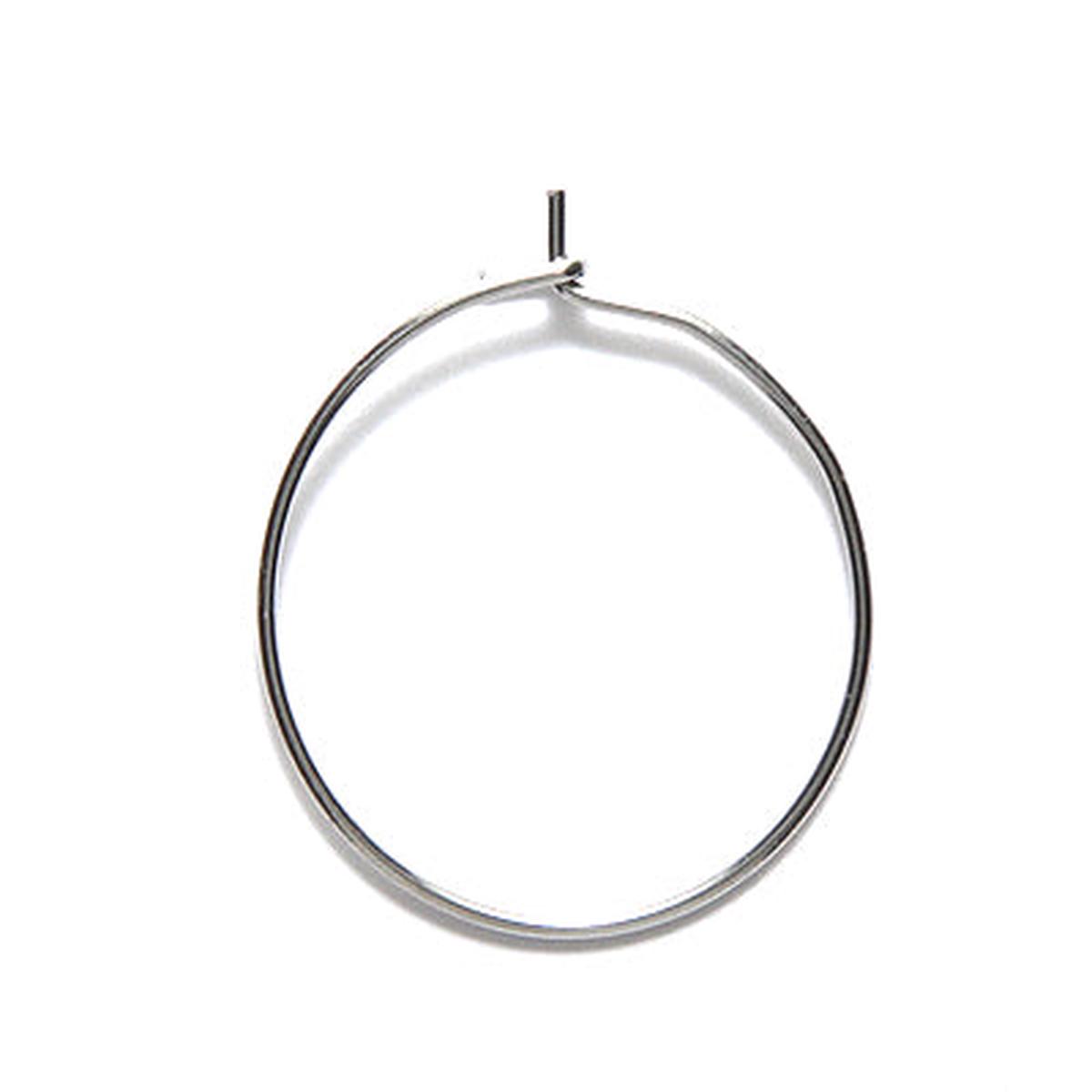 FI5010-SN1: Hoop Earring 20mm 21GA Stainless Steel - 6PR