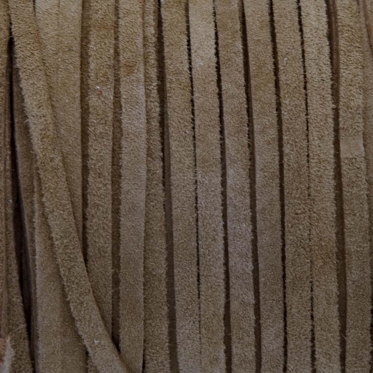 SOS25-2004: Suede Lace Card Toast 3mm 25yds