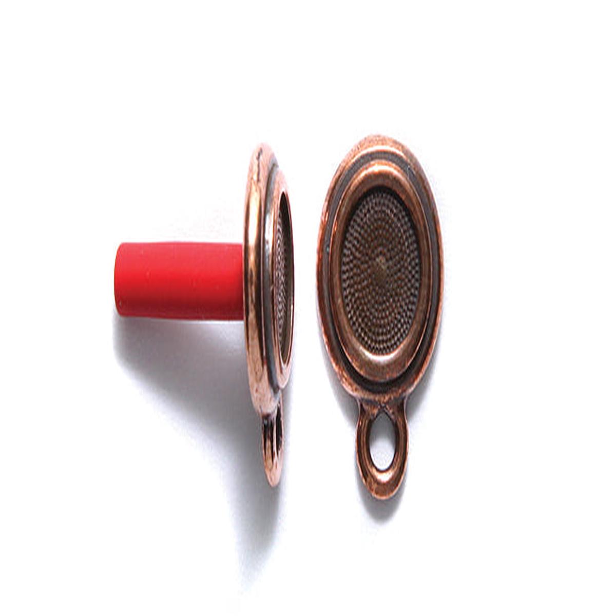 TC1078-AC: Clearance Earring Ss34 Bezel Ant CPPR 12x16