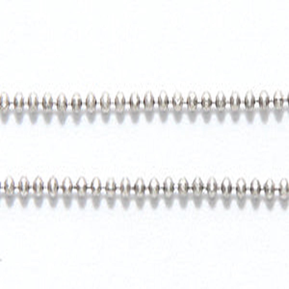 1CX1815-D: Ball Chain Diamond Cut 1mm ANT Silver 1FT