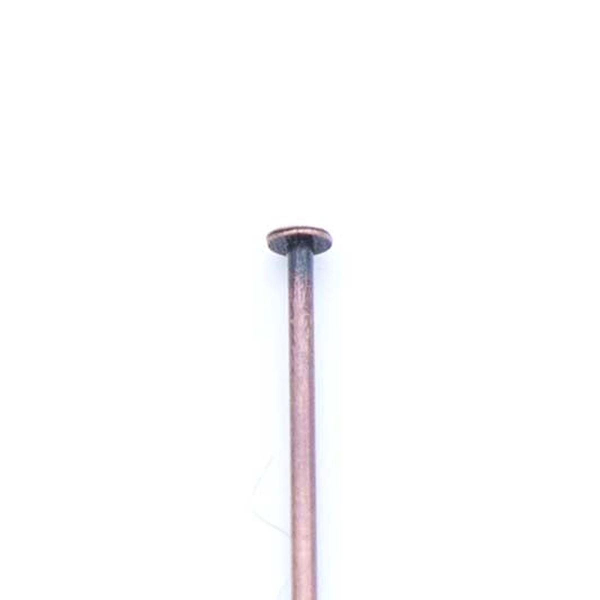 31FI61-AC: Brass Head Pin Ant Copper 32mm 50 Pieces