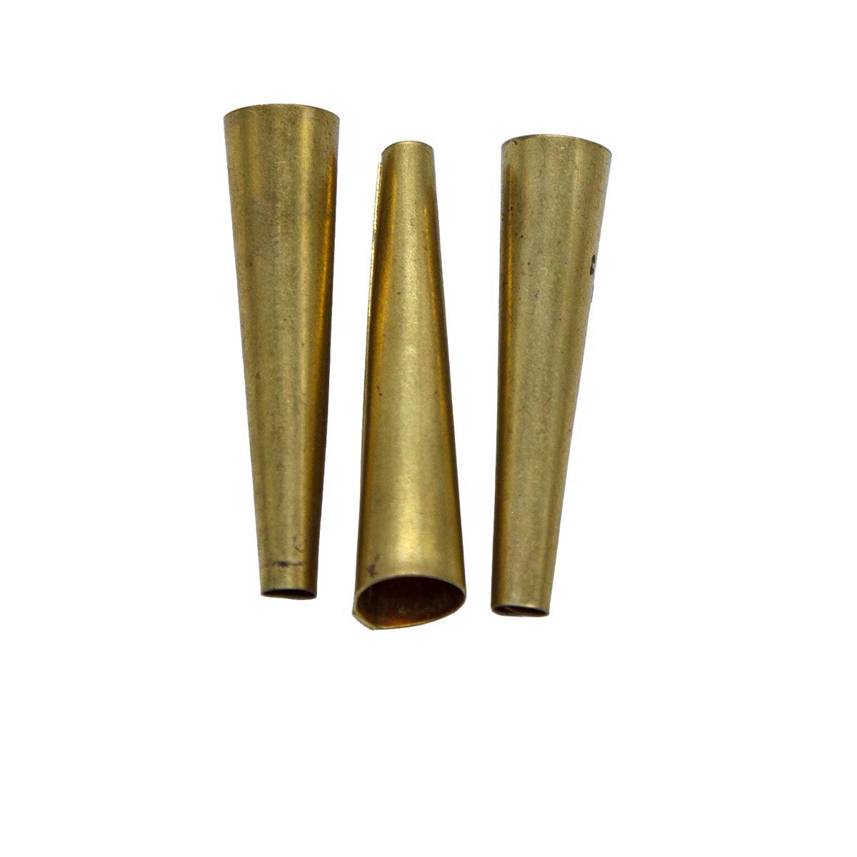 30ME854: Metal Jingle Cone Brass 1 1/4 Inch 25 Pieces