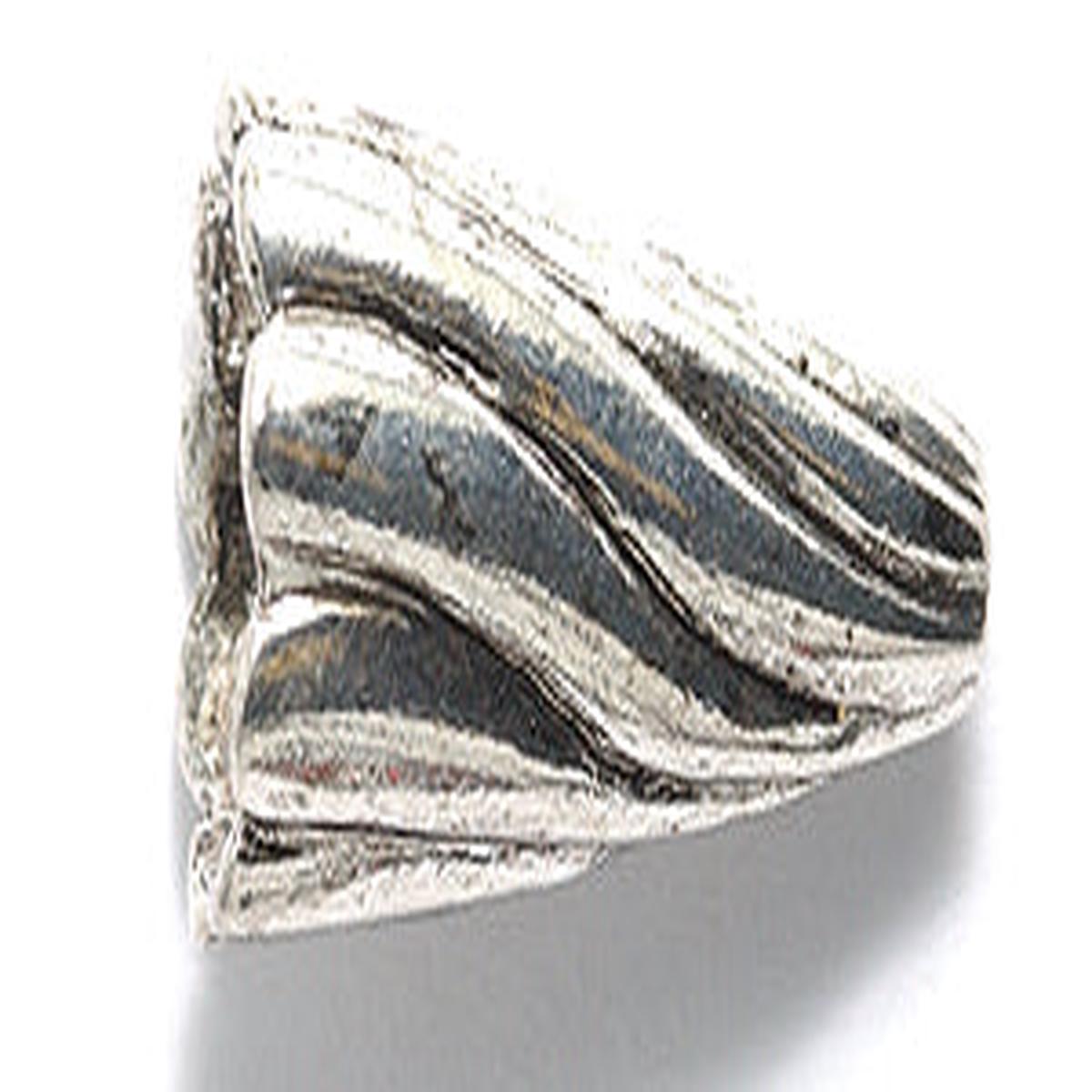 PW5843-AS: Cone Fluted Bright Silver 19mm-1PC