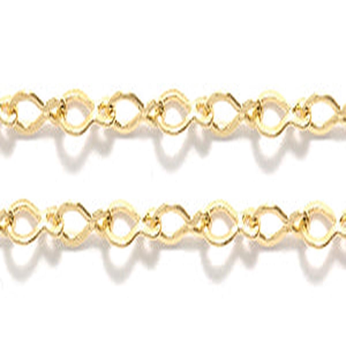 08CX7854: Chain 3x4mm Drop LNK Gold 1FT